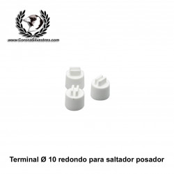 Terminal tapón redondo para saltador de 10 mm