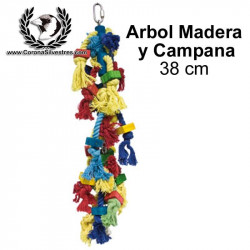 Juguete Arbol Madera y Campana 38 cm