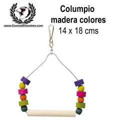 Columpio metálico con madera colores