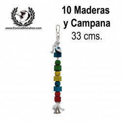 Juguete 10 maderas y Campana 33 cm