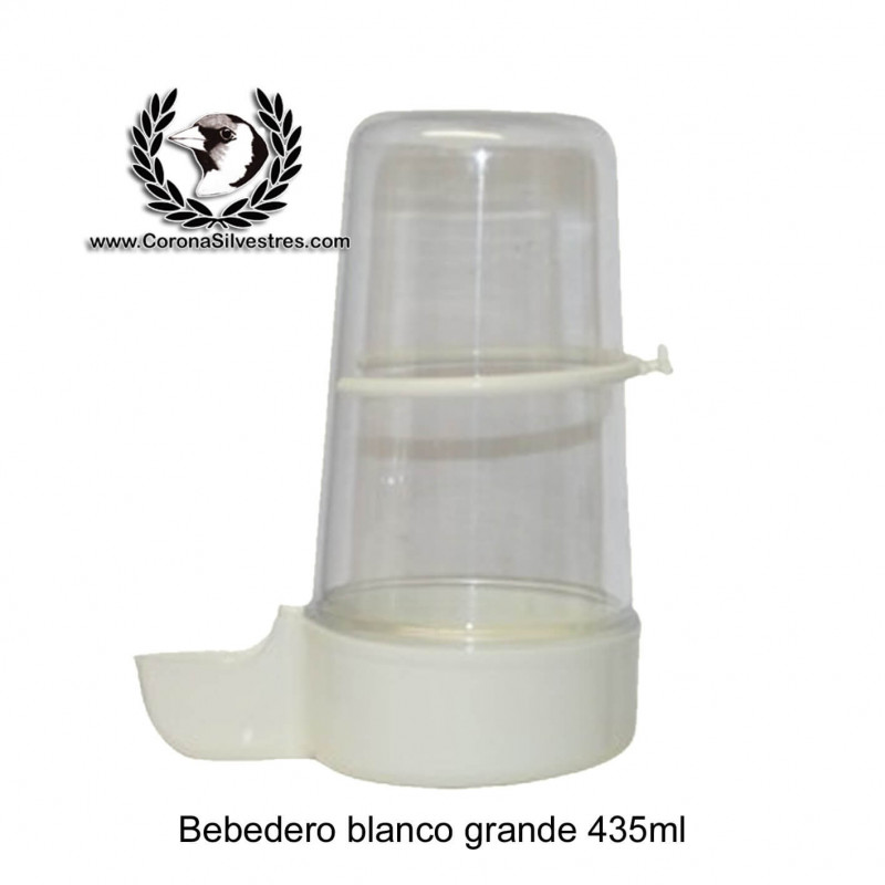 Bebedero blanco exterior de gran capacidad 435ml