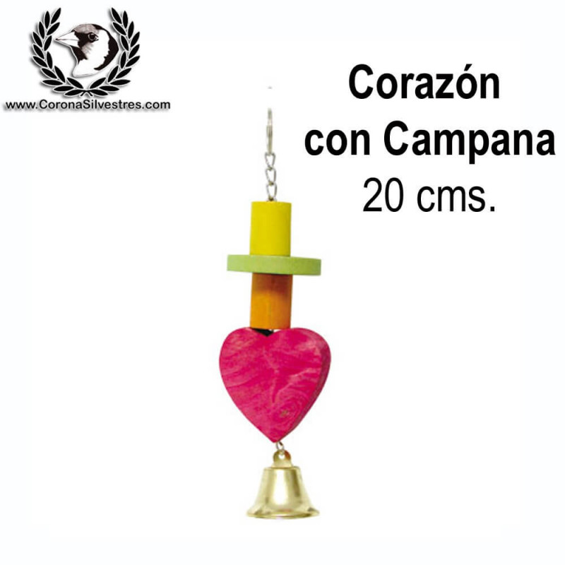 Juguete Corazon con campana 20 cm