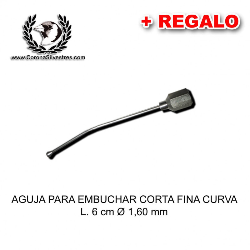 Aguja para embuchar corta fina curva 1,60x60mm Aguja para embuchar corta fina curva 1,60x60mm